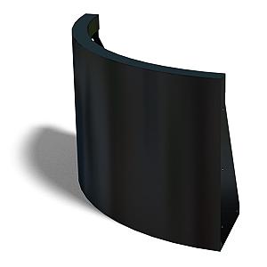 Gepoedercoat staal keerwand buitenbocht 50x50x40 cm antraciet grijs