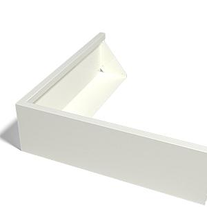 Gepoedercoat staal keerwand buitenhoek 100x100x30 cm wit