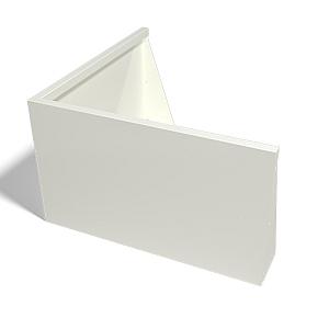 Gepoedercoat staal keerwand buitenhoek 100x100x60 cm zwart