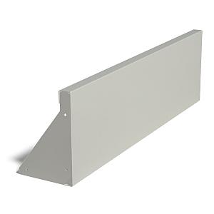 Gepoedercoat staal keerwand recht 100x20x30 cm antraciet grijs