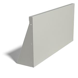 Gepoedercoat staal keerwand recht 100x20x50 cm wit