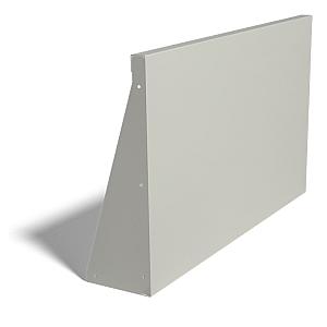 Gepoedercoat staal keerwand recht 100x20x60 cm zwart