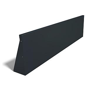 Gepoedercoat staal keerwand recht 200x20x50 cm zwart