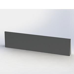Gepoedercoat staal keerwand recht 200x20x60 cm zwart
