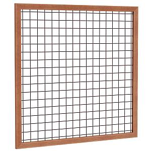 Hardhouten Gaaspaneel 180x180 cm Zwart gepoedercoat betonijzer maas 10x10 cm draad ø 5 mm