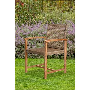 Tuinstoel Blitar (set van twee stuks) onbehandeld teak 58x55x90 cm