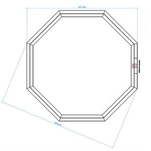 Luxe houten zwembad Kokomo Beach 560x517x129 cm