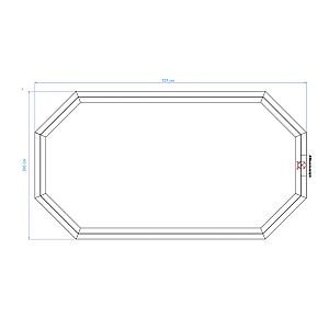 Luxe houten zwembad Playa Porto Marie 727x396x138 cm