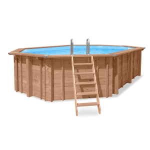 Luxe houten zwembad Cas Abou 814x460x138 cm