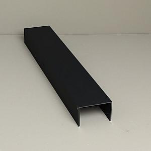 Zijgeleiding set 3-sporig matzwart 290x6,3 cm