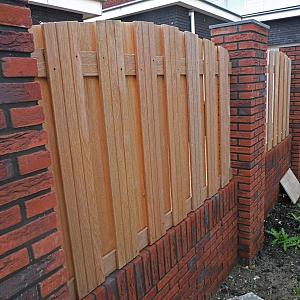 Hardhouten Tuinscherm Toog Verticaal 180x115/130 cm