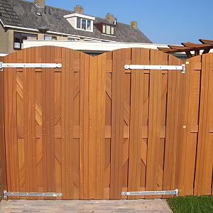 Hardhouten Tuindeur Toog Verticaal 100x165/180 cm cm houten frame