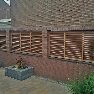 Hardhouten Lamellenscherm Louvre Venus 180x90 cm