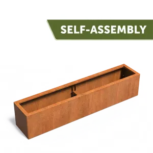 Plantenbak Carrez Connect zonder bodem cortenstaal 200x40x40 cm