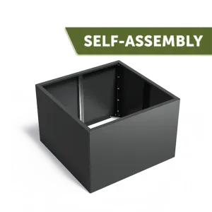 Plantenbak Carrez Connect zonder bodem gecoat staal 120x120x80 cm