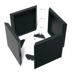 Plantenbak Carrez Connect zonder bodem gecoat staal 40x40x80 cm