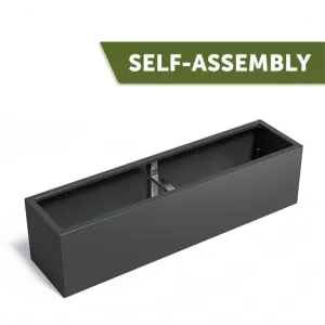 Plantenbak Carrez Connect zonder bodem gecoat staal 200x50x50 cm