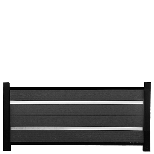 Unique Composiet Tuinhek 2 decolijsten Antraciet 170x75,5 cm