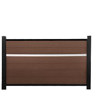 Unique Composiet Tuinhek 1 decolijst Bruin 170x102 cm