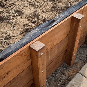 Hardhout Beschoeiingsschot 40mm 60x200 cm