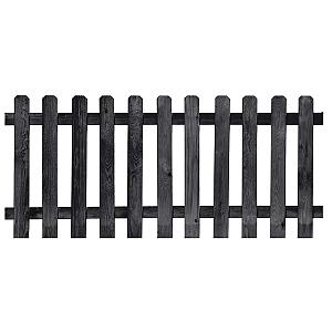 Tuinhek recht zwart geïmpregneerd geschaafd grenen 180x60 cm