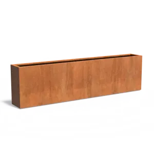 Plantenbak Carrez met bodem cortenstaal 300x40x80 cm