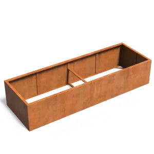 Plantenbak Carrez zonder bodem cortenstaal 300x100x60 cm
