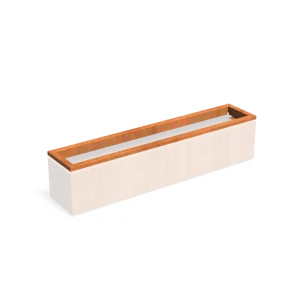 Carrez in-lite Ready cortenstaal opzetrand voor verlichting 200x40x8,9 cm