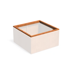 Carrez in-lite Ready cortenstaal opzetrand voor verlichting 120x120x8,9 cm