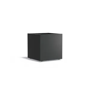 Plantenbak Carrez met wielen aluminium 80x80x80 cm