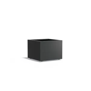 Plantenbak Carrez met wielen aluminium 80x80x60 cm