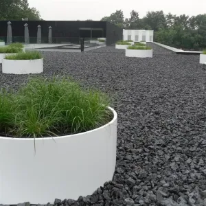 Plantenbak Circum zonder bodem aluminium Ø80x40 cm