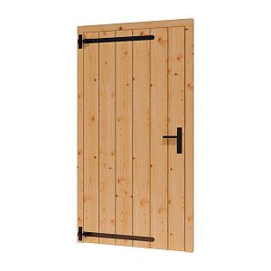 Douglas enkele dichte deur 93x195 cm met kozijn onbehandeld (Incl. Hang en Sluitwerk)
