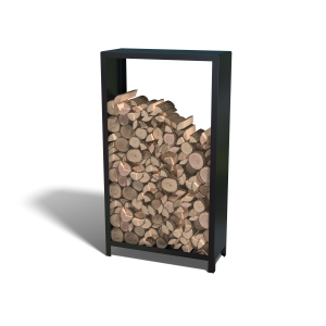 Houtopslag Indiana staal 100x40x180 cm zwart (RAL9005)