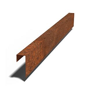 Cortenstaal overzetprofiel 15x6x5 cm (lengte 150 cm)