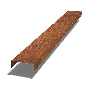 Cortenstaal overzetprofiel 5x15x5 cm (lengte 150 cm)