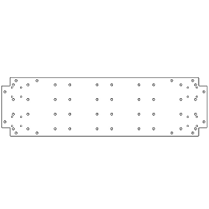 Verzinkt staal bodemplaat 30x100 cm