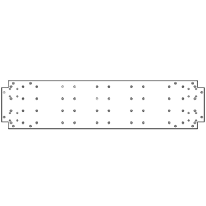 Verzinkt staal bodemplaat 30x120 cm