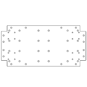 Verzinkt staal bodemplaat 30x60 cm
