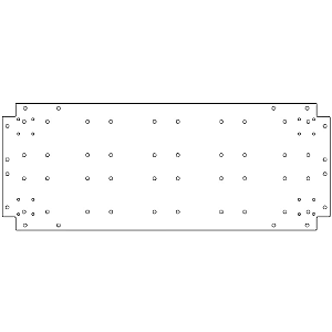 Verzinkt staal bodemplaat 40x100 cm