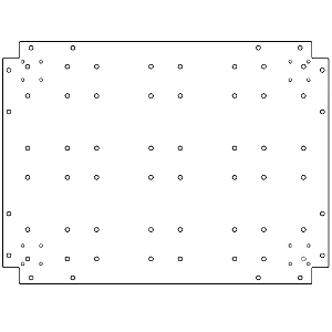 Verzinkt staal bodemplaat 60x80 cm