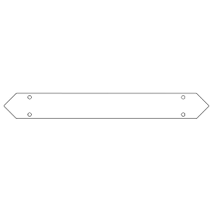 Verzinkt staal bodemplaat verbinder 60 cm