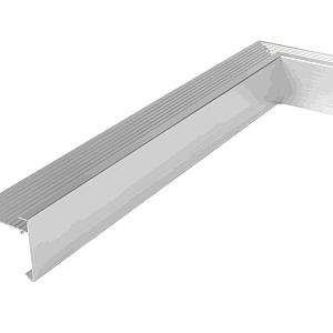 Daktrim Blank Aluminium 50/50x4,5/4,5 cm Binnenhoek (bij L-vormige verblijven)