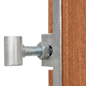 Hardhouten Privacy Tuindeur Recht Verticaal 120x195 cm op verstelbaar stalen frame