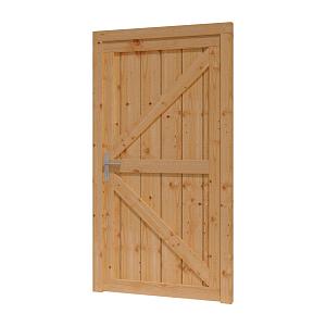 Douglas enkele dichte deur 78x195 cm met kozijn onbehandeld (Incl. Hang en Sluitwerk)