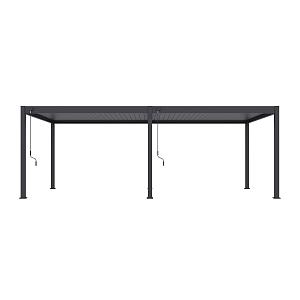 Shuttershade Aluminium Pergola 360x720x255cm Charcoal RAL 7015 Vrijstaand