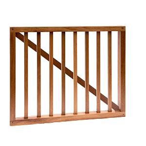 Hardhouten spijlenhek/-poort geschaafd onbehandeld 100x80 cm