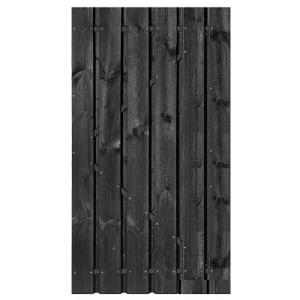 JWOODS Zwart Gespoten Tuindeur recht op zwart stalen frame 120x180 cm