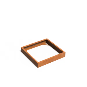 Plantenbak Carrez zonder bodem cortenstaal 120x120x20 cm