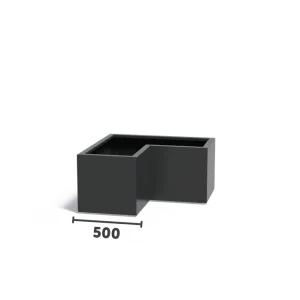 Plantenbak Carrez L-vorm aluminium 100x100x50 cm